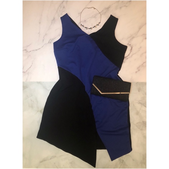 Ricki’s Black and Blue Asymmetrical Dress - Picture 1 of 6